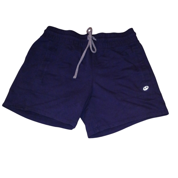 Spalding Navy Casual Drawstring Pockets Relax Fit Hipster sweatpants shorts S/P - Picture 1 of 12